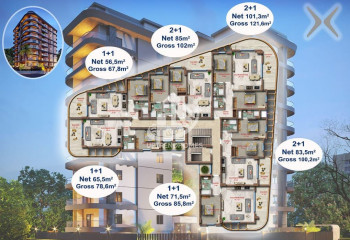 Квартира 1+1 в Махмутларе, Алания, Турция | STE-42348