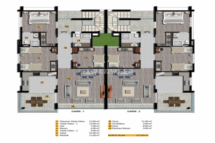 Квартира 2+1 в Бодруме, Турция | PTE-10948