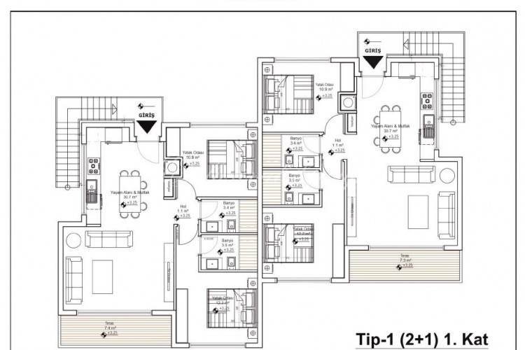 Квартира 2+1 в Бодруме, Турция | PTE-38736