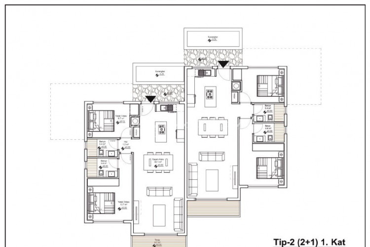 Квартира 2+1 в Бодруме, Турция | PTE-38736