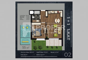 Квартира 3+1 в Коньяалты, Анталия, Турция | PKK-41394