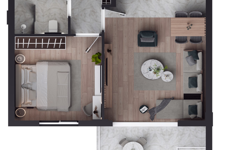 Квартира 1+1 в Аксу, Анталия, Турция | PKK-36047