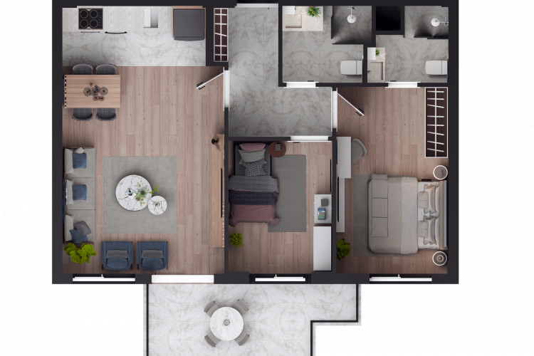 Квартира 1+1 в Аксу, Анталия, Турция | PKK-36047