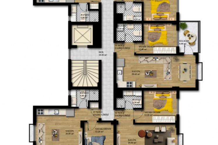 Квартира 2+1 в Газипаше, Турция | STE-41697