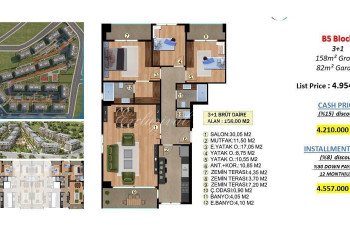 Квартира 3+1 в Стамбуле, Турция | PKK-39059