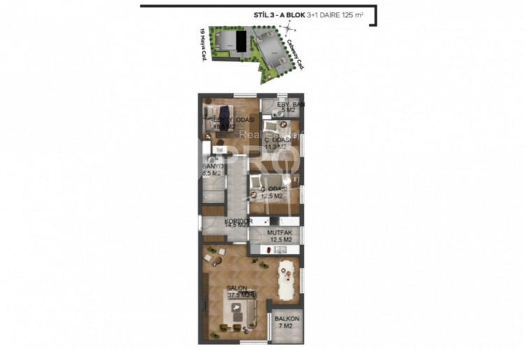 Квартира 4+1 в Муратпаше, Анталия, Турция | PKK-41334