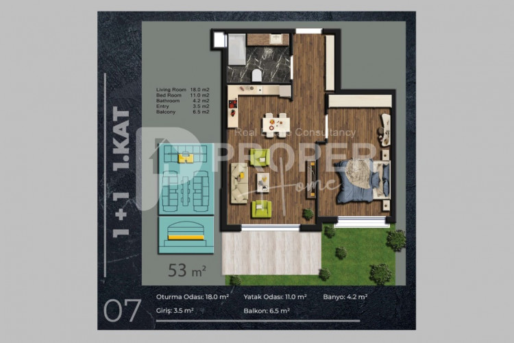 Квартира 5+1 в Коньяалты, Анталия, Турция | STE-41396