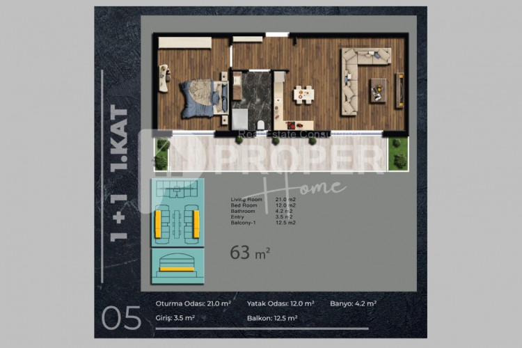 Квартира 5+1 в Коньяалты, Анталия, Турция | STE-41396