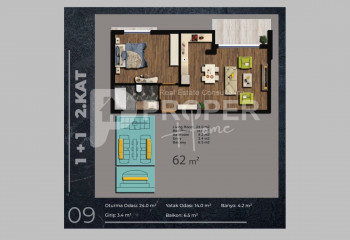 Квартира 5+1 в Коньяалты, Анталия, Турция | STE-41396