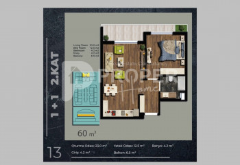 Квартира 5+1 в Коньяалты, Анталия, Турция | STE-41396