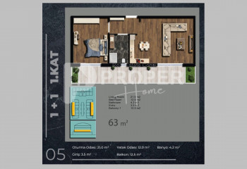 Квартира 5+1 в Коньяалты, Анталия, Турция | STE-41396