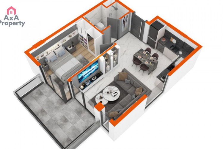 Квартира 1+1 в Оба, Алания, Турция | PTE-39379