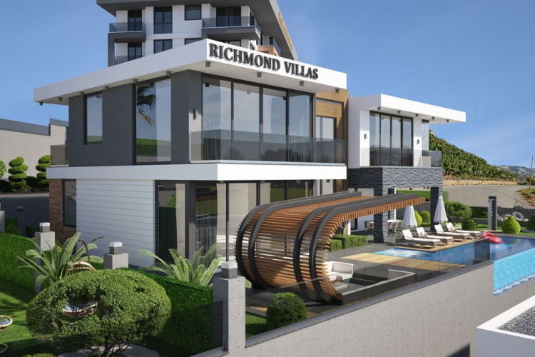 Вилла 3+1 в Каргыджаке, Алания, Турция | PTE-13237