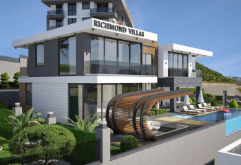 Вилла 3+1 в Каргыджаке, Алания, Турция | PTE-13237