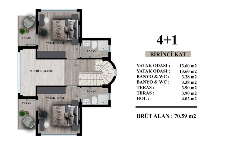 Вилла 4+1 в Олюдениз, Фетхие, Турция | STE-22443