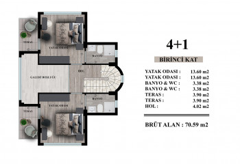 Вилла 4+1 в Олюдениз, Фетхие, Турция | STE-22443