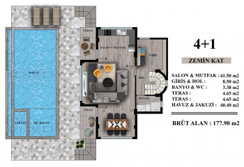 Вилла 4+1 в Олюдениз, Фетхие, Турция | STE-22443