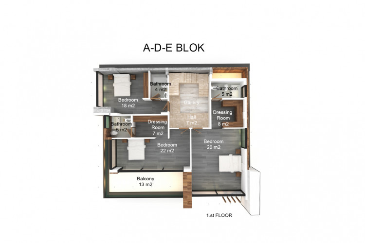 Вилла 4+1 в Каргыджаке, Алания, Турция | PBB-25386