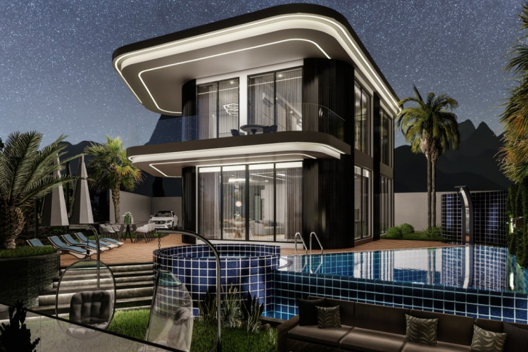 Вилла 3+1 в Каргыджаке, Алания, Турция | PTE-30622