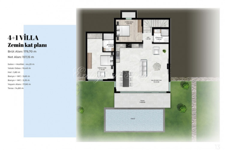 Вилла 4+1 в Бодруме, Турция | PKK-34566