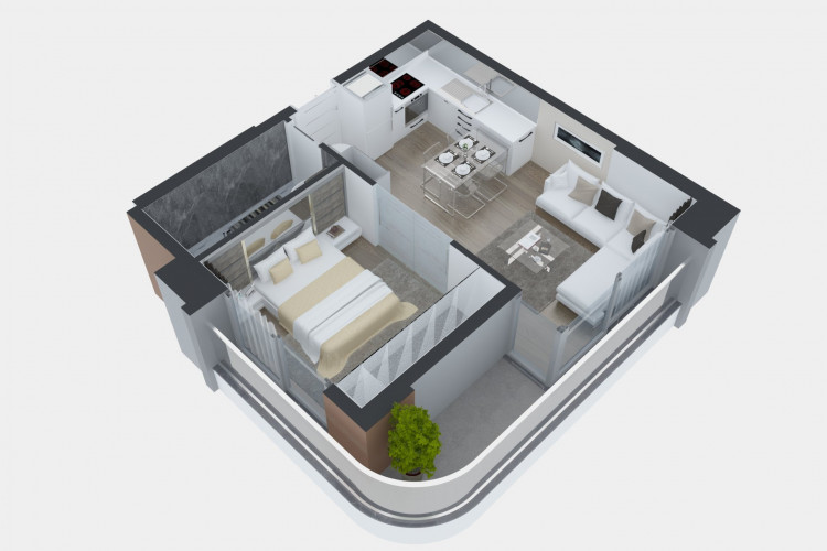 Квартира 1+1 в Кепезе, Анталия, Турция | PTE-34794