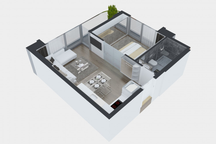 Квартира 1+1 в Кепезе, Анталия, Турция | PTE-34794