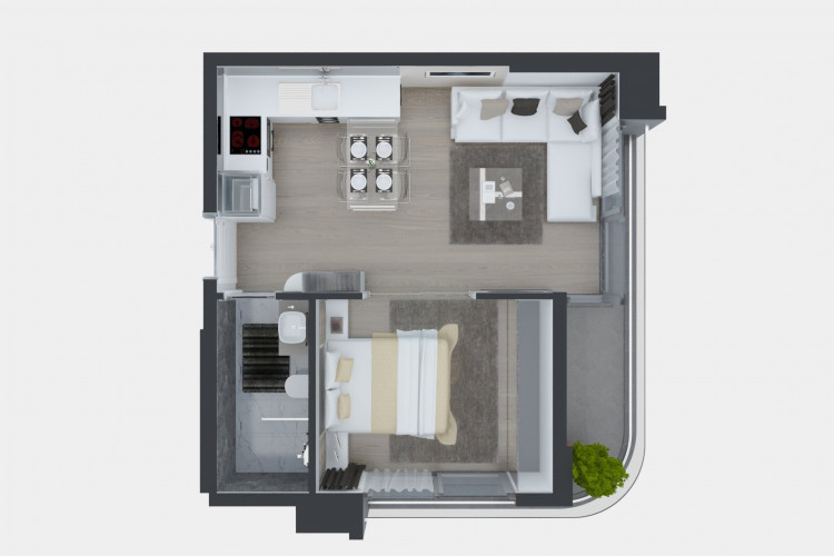 Квартира 1+1 в Кепезе, Анталия, Турция | PTE-34794