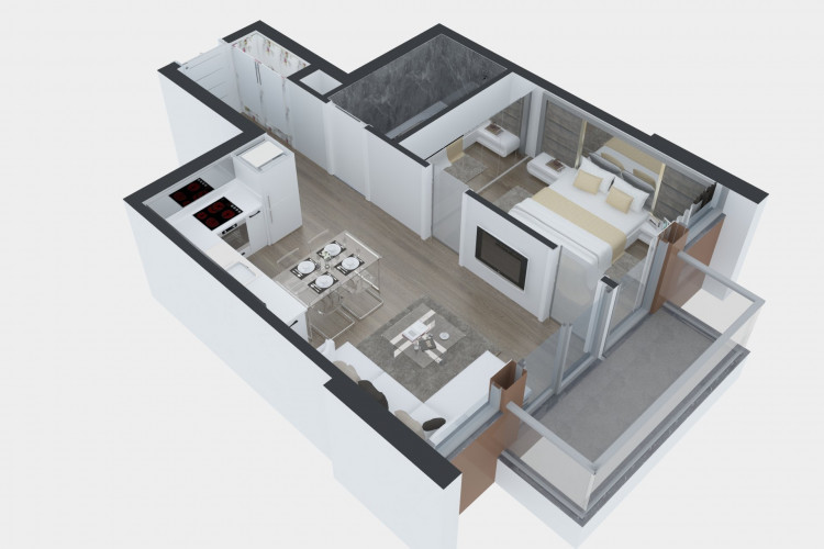 Квартира 1+1 в Кепезе, Анталия, Турция | PTE-34794