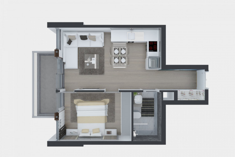 Квартира 1+1 в Кепезе, Анталия, Турция | PTE-34794