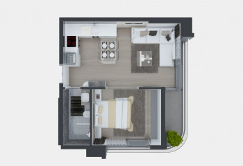 Квартира 1+1 в Кепезе, Анталия, Турция | PTE-34794