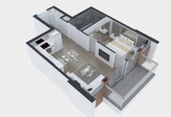 Квартира 1+1 в Кепезе, Анталия, Турция | PTE-34794