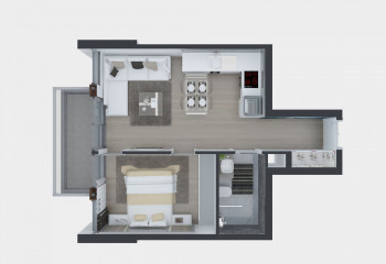 Квартира 1+1 в Кепезе, Анталия, Турция | PTE-34794