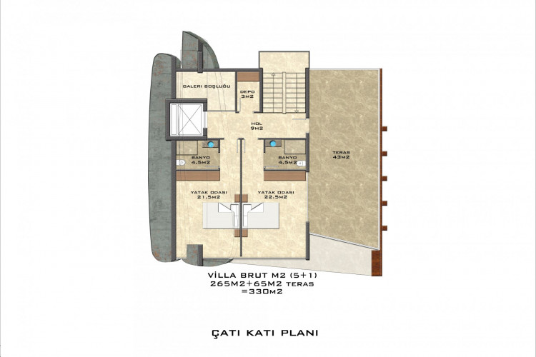 Вилла 4+1 в Тепе, Алания, Турция | PBB-36911