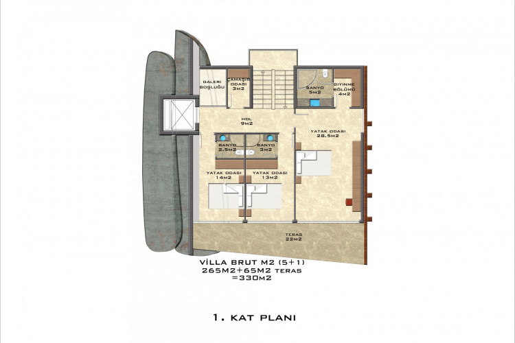 Вилла 4+1 в Тепе, Алания, Турция | PBB-36911