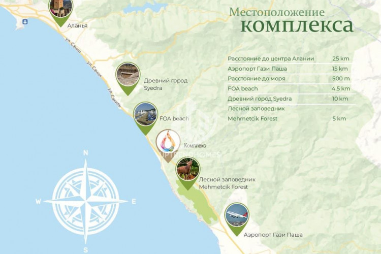 Вилла 5+1 в Демирташе, Алания, Турция | PKK-37781