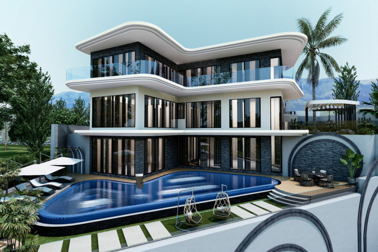 Вилла 5+1 в Динек, Алания, Турция | PTE-38878