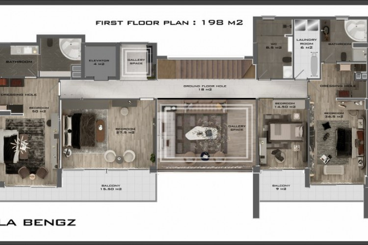 Вилла 5+1 в Тепе, Алания, Турция | PKK-42305