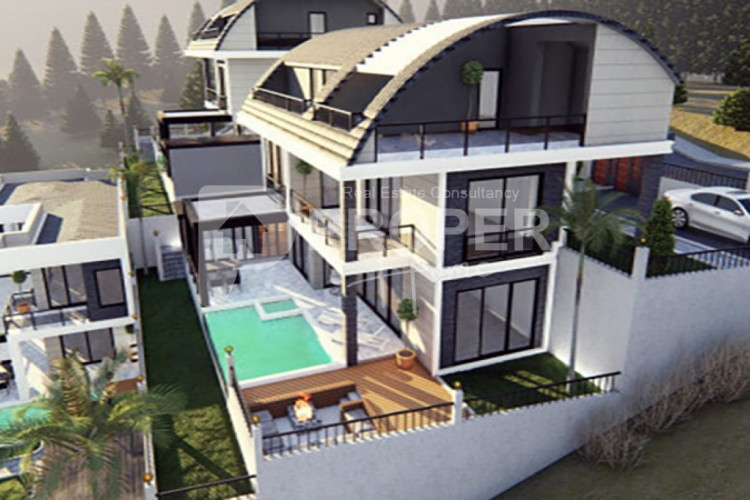 Вилла 5+1 в Бекташе, Алания, Турция | PTE-43558