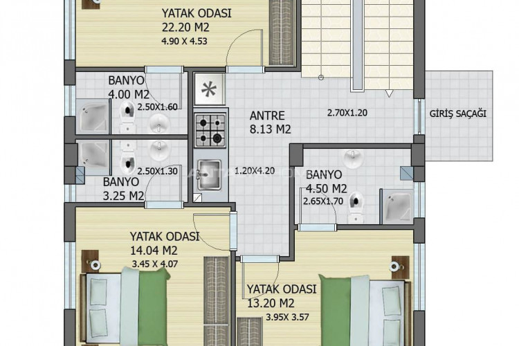 Вилла 5+1 в Дёшемеалты, Турция | SBB-44839
