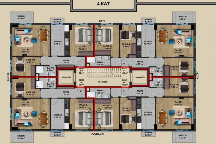 Квартира 2+1 в Анталии, Турция | STE-45210