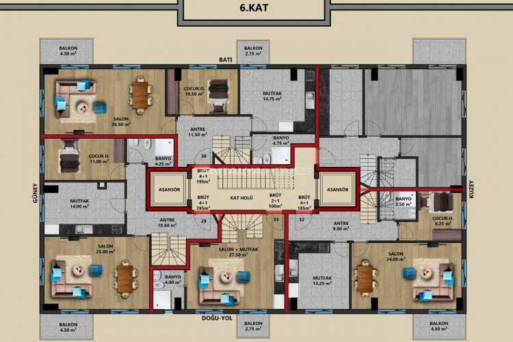 Квартира 2+1 в Анталии, Турция | STE-45210