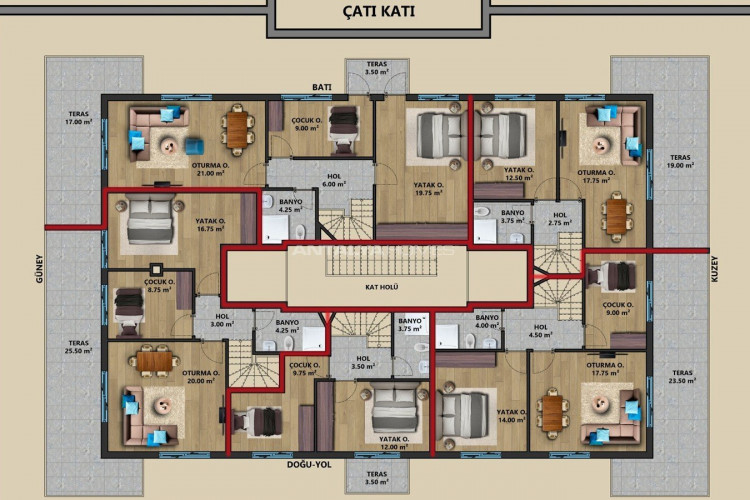 Квартира 2+1 в Анталии, Турция | STE-45210