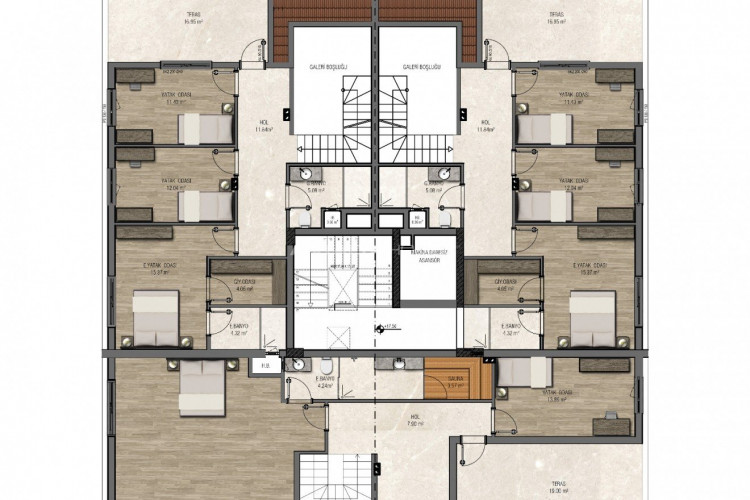 Пентхаус 5+1 в Анталии, Турция | PKK-45447