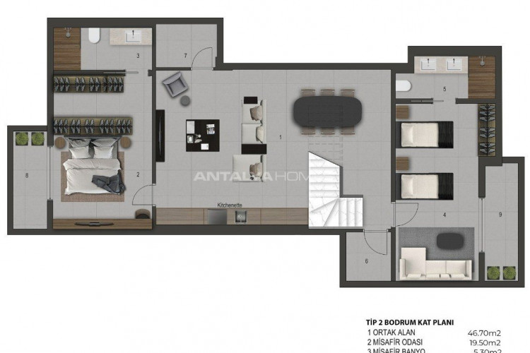 Вилла 5+1 в Бодруме, Турция | STE-45776