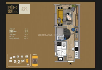 Квартира 1+1 в Стамбуле, Турция | STE-46219