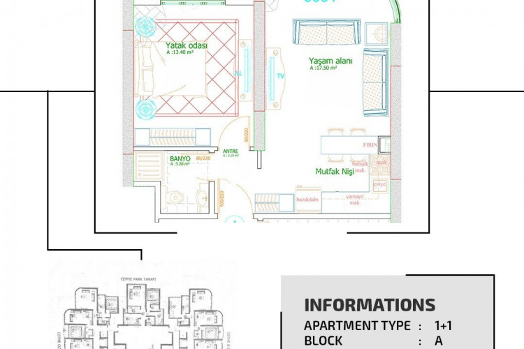 Квартира 2+1 в Эсеньюрте, Турция | STE-46421