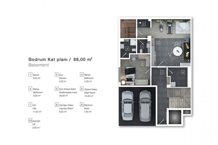 Вилла 6+1 в Коньяалты, Анталия, Турция | SBB-05777