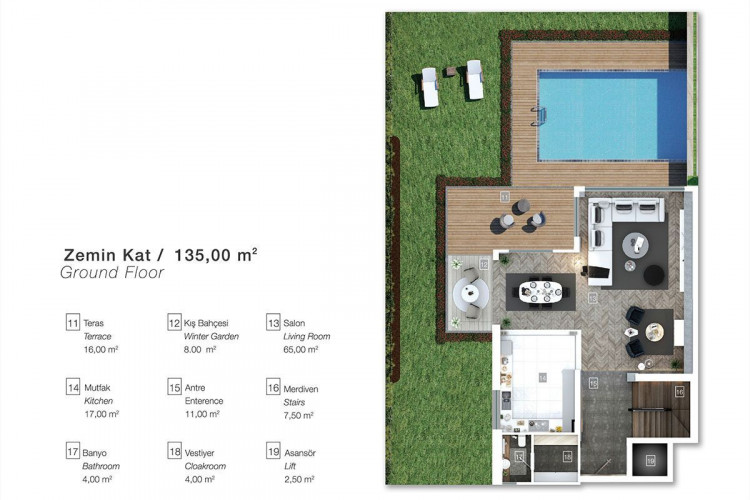 Вилла 6+1 в Коньяалты, Анталия, Турция | SBB-05777