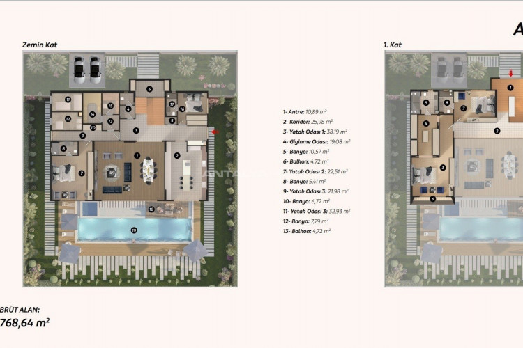 Вилла 6+1 в Бююкчекмедже, Турция | PKK-46744