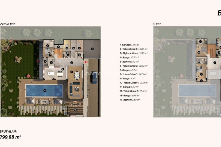 Вилла 6+1 в Бююкчекмедже, Турция | PKK-46744